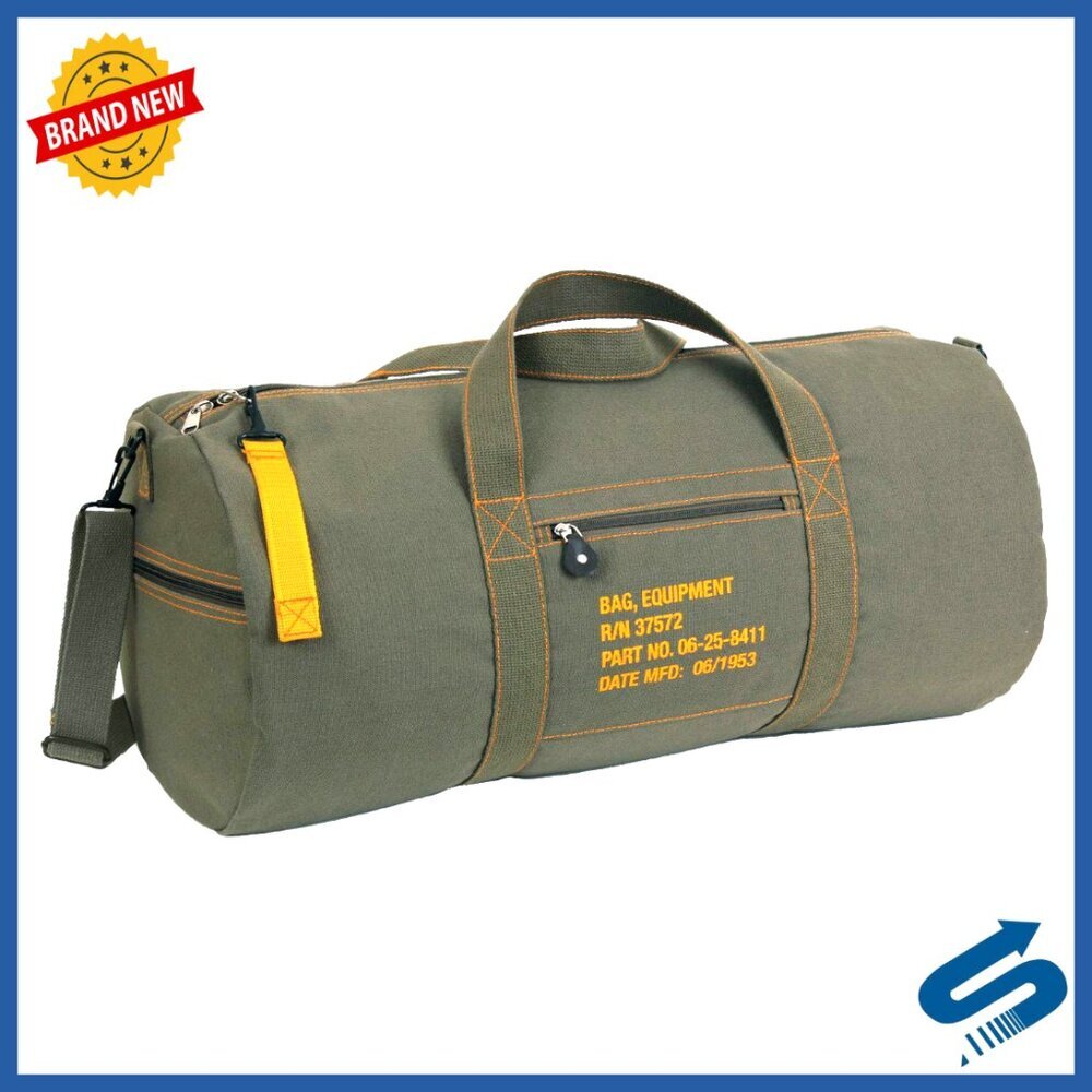 Heavyweight Canvas Duffle Bag Tactical Travel Gear Storage Classic Durable